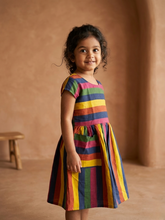 Charger l'image dans la galerie, Klingaru Frock - Multicolour Stripes Frock
