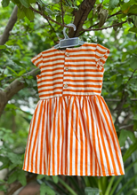 Load image into Gallery viewer, Klingaru Frock - Orange Stripes Frock
