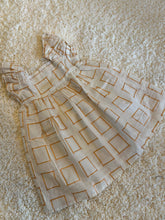 Load image into Gallery viewer, Klingaru Frock - White with Golden Squares
