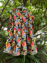 Load image into Gallery viewer, Klingaru Girl Kurta Set - Black Floral Plazzo Set

