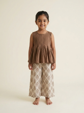 Charger l'image dans la galerie, Klingaru Girl Kurta Set - Brown Plazzo Set
