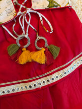 Load image into Gallery viewer, Klingaru Girl Kurta and Tulip Dhoti Set - Red Garba Night
