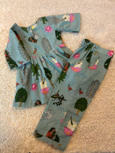 Charger l&#39;image dans la galerie, Klingaru Girl Kurta and Pant Set - Sage Green Peacock - (PRE-ORDER)
