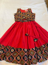 Load image into Gallery viewer, Klingaru Lehanga Choli  - Red Glaze Cotton Patola
