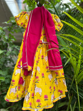 Load image into Gallery viewer, Klingaru Lehanga Choli  - Yellow Pichwai with Duputta
