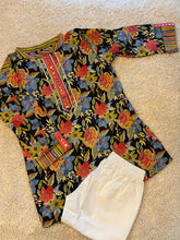 Load image into Gallery viewer, Klingaru Long Kurta -  Black Floral
