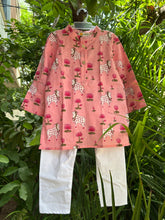 Charger l&#39;image dans la galerie, Klingaru Long Kurta - Pink Pichwai Long Kurta and Pajama

