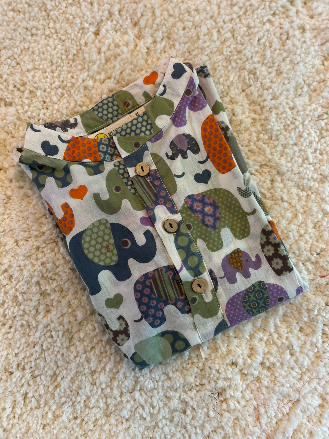 Klingaru Long Kurta -  Purple Green Ellie