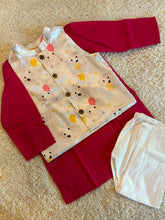 Load image into Gallery viewer, Klingaru Long Kurta Pajama Jacket Set- Red with Ellie Jacket
