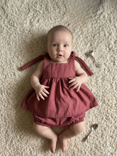 Load image into Gallery viewer, Klingaru Newborn Frock - Maroon checks
