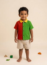 Charger l'image dans la galerie, Colour block cotton shirt for boys
