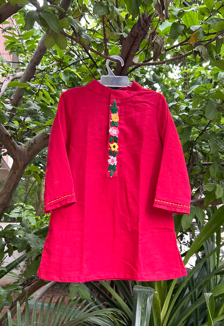Klingaru Festive Long Kurta - Embroidered Floral Kurta (PREORDER)