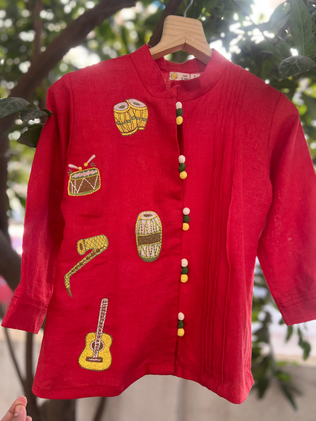 Klingaru Shirt - Embroidered Musical Shirt Customised with Child's Name (PREORDER)