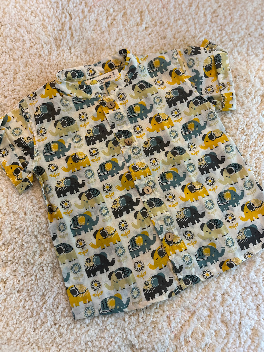 Klingaru Shirt - Mustard Black Ellie Shirt