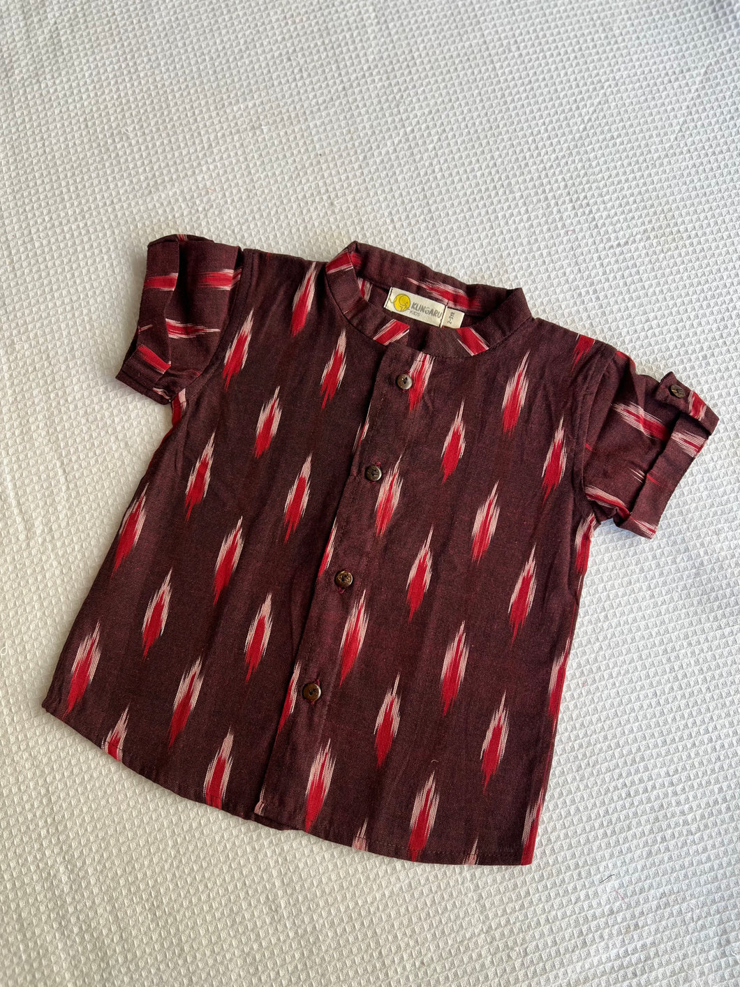 Klingaru Shirt - Maroon Ikat