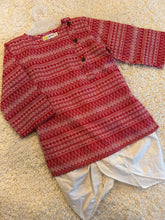 Charger l&#39;image dans la galerie, Klingaru Long Kurta - Red white south cotton
