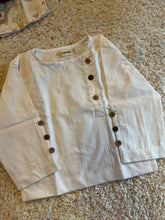 Load image into Gallery viewer, Klingaru Short Kurta - White with Button Detailing
