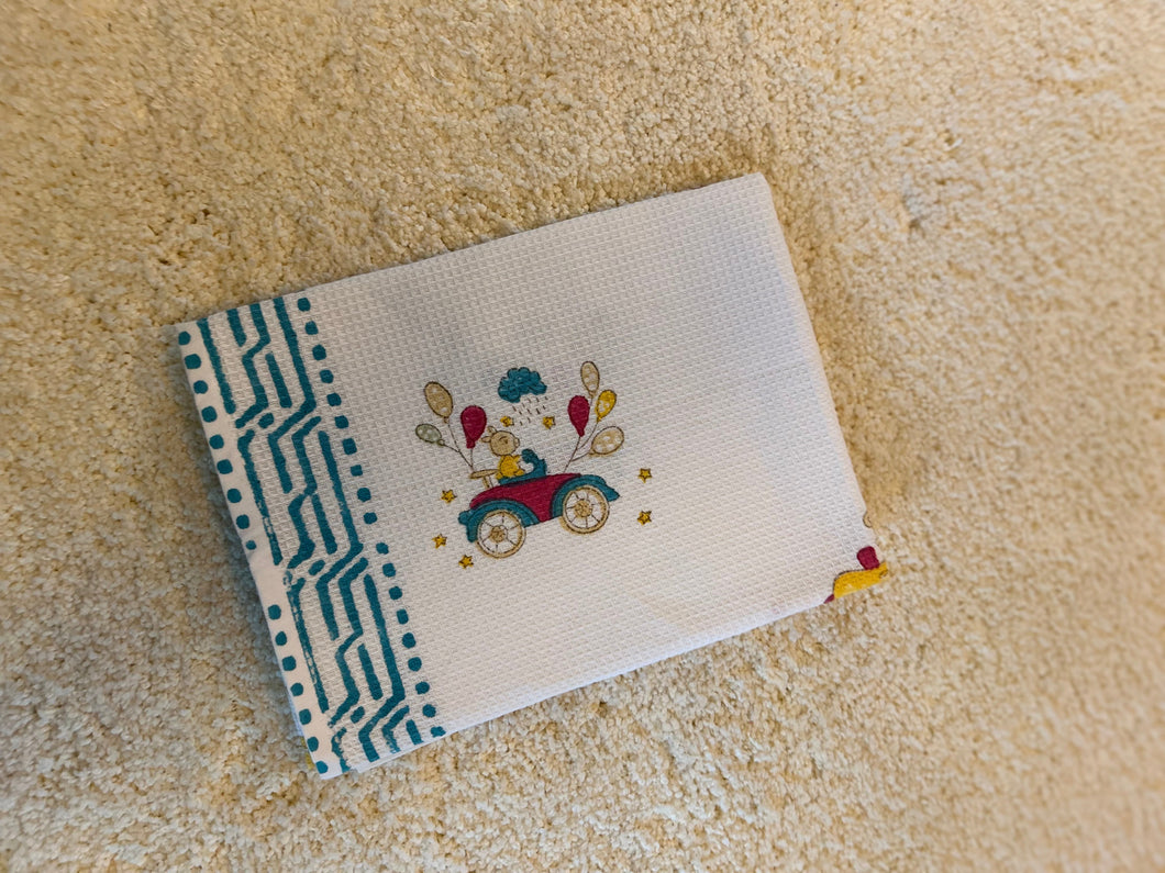 Klingaru Waffle Towel - Rabbit with Balloons