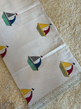 Load image into Gallery viewer, Klingaru Waffle Towel - Sail Boat
