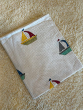 Load image into Gallery viewer, Klingaru Waffle Towel - Sail Boat
