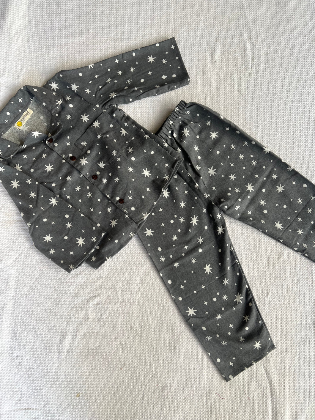 Klingaru Winter Night suit - Christmas Stars Grey