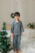 Load image into Gallery viewer, Klingaru Winter Night suit - Christmas Stars Grey
