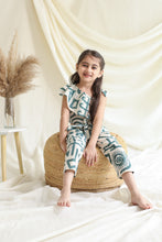 Load image into Gallery viewer, Klingaru Top and Pant Set - Beige Green Abstract
