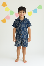 Load image into Gallery viewer, Klingaru Co-ord Set  - Indigo Spiral Print

