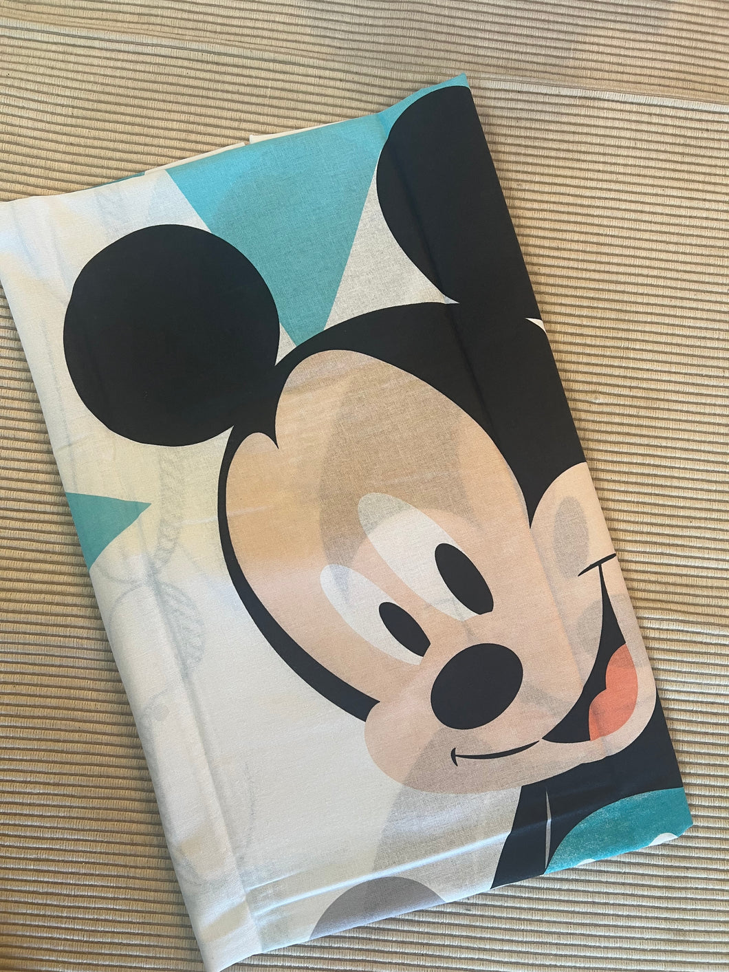 Cotton Toddler Quilt / Cover - Mickey Mouse Blue Star