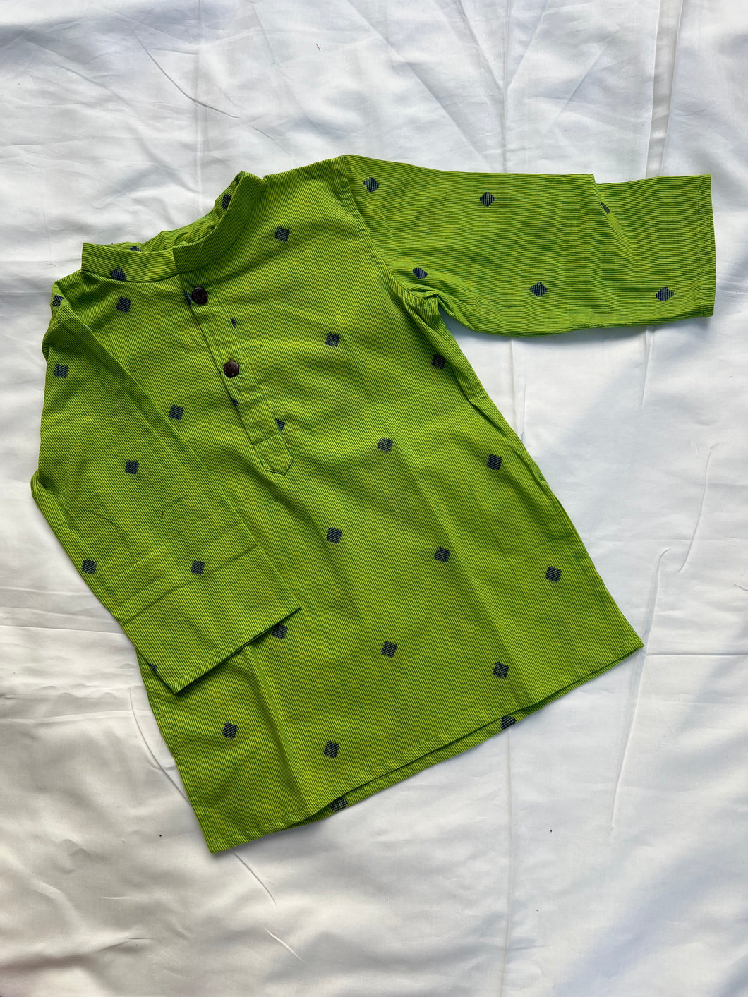 Klingaru Festive Long Kurta - Green Booti