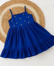 Charger l&#39;image dans la galerie, Klingaru Frock - Royal Blue Hand Mirror Work -(PRE-ORDER)

