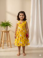 Klingaru Frock - Yellow Pichwai