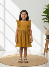Charger l&#39;image dans la galerie, Klingaru Frock - Mustard Hokoba Dress
