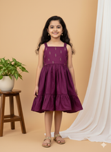 Charger l&#39;image dans la galerie, Klingaru Frock - Purple with Hand Mirror Work  - (PRE-ORDER)
