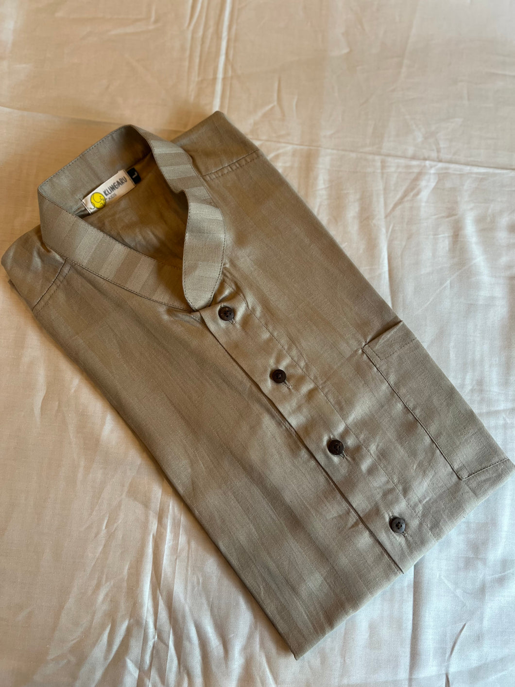 Klingaru Shirt for Men - Grey Self Stripes