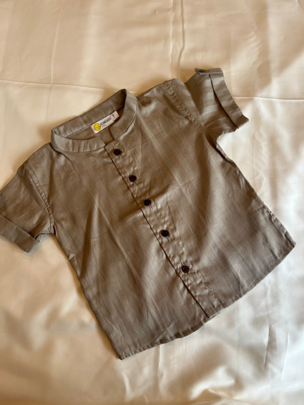 Klingaru Shirt - Grey Self Stripes