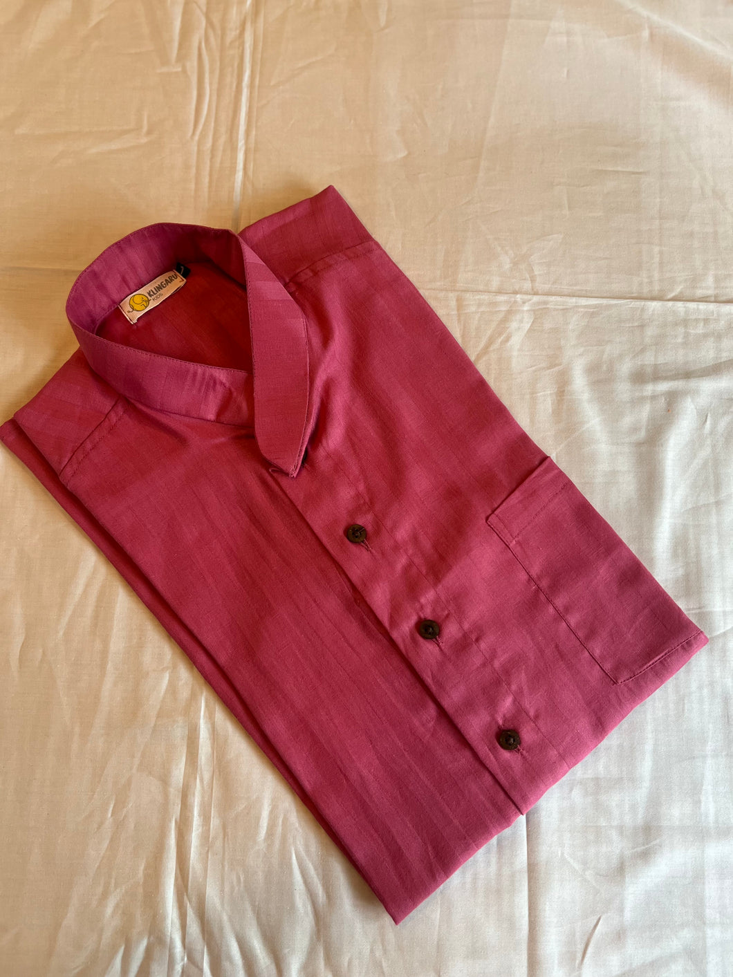 Klingaru Shirt for Men - Pink Self Stripes