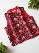 Load image into Gallery viewer, Klingaru Festive Red Patola Jacket
