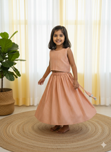 Load image into Gallery viewer, Klingaru Lehanga Choli  - Peach with Silver

