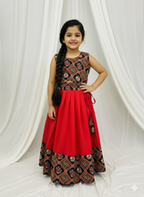 Load image into Gallery viewer, Klingaru Lehanga Choli  - Red Glaze Cotton Patola
