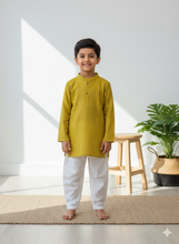 Charger l&#39;image dans la galerie, Klingaru Festive Long Kurta - Yellow Lines
