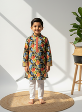 Charger l&#39;image dans la galerie, Klingaru Long Kurta -  Black Floral

