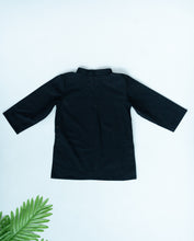 Charger l&#39;image dans la galerie, Klingaru Long Kurta - Solid Black
