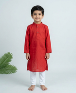 Boy wearing pure cotton festive kurta by Klingaru 