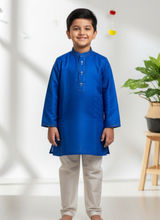 Charger l&#39;image dans la galerie, Klingaru Festive Long Kurta -  Royal Blue with Mirror Work
