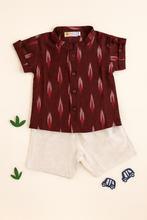 Charger l&#39;image dans la galerie, Klingaru Shirt - Maroon Ikat
