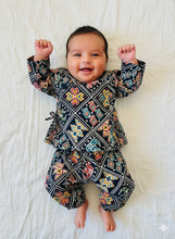Load image into Gallery viewer, Unisex Newborn Jhabla Set - Blue Ethnic Ellie (0-4 Months)
