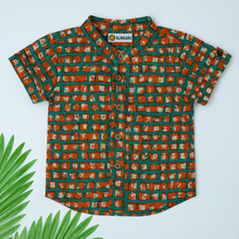 Charger l&#39;image dans la galerie, Klingaru Shirt - Orange Green Checks
