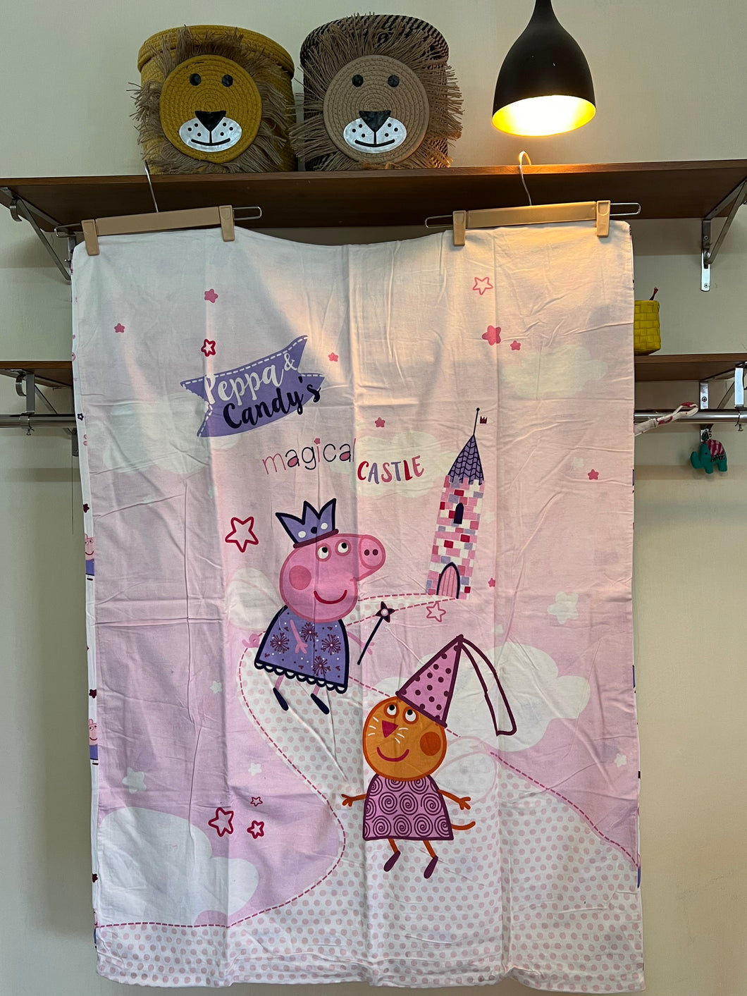 Flannel Toddler Quilt / Cover - Peppa Pig