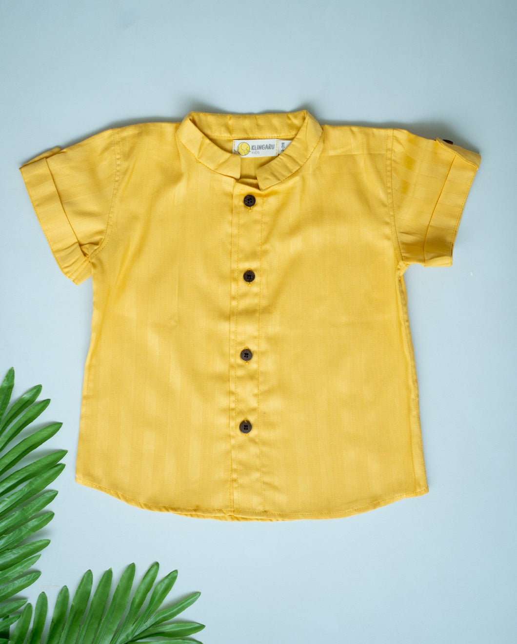 Klingaru Shirt - Mustard Self Stripes